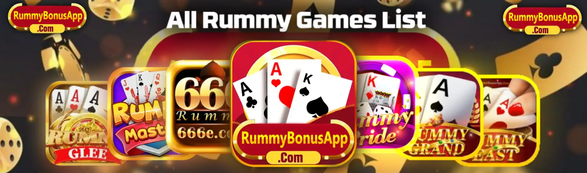 All Rummy App Game Header Banner